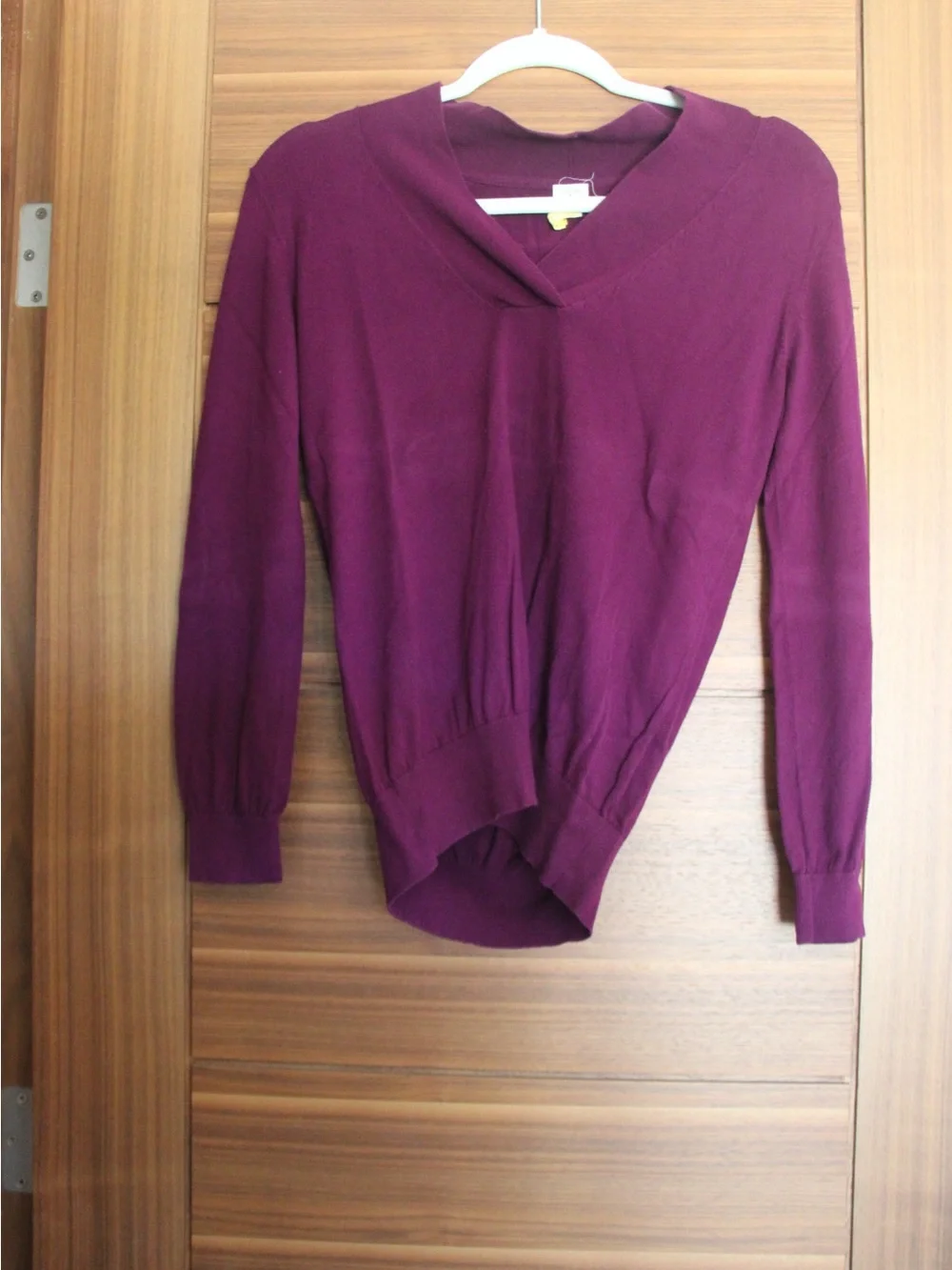 J. Crew Deep Plum V-Neck Sweater